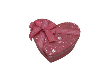 Luxury Paper Gift Packaging Box , Wedding Printed Heart Shaped Chocolate Box