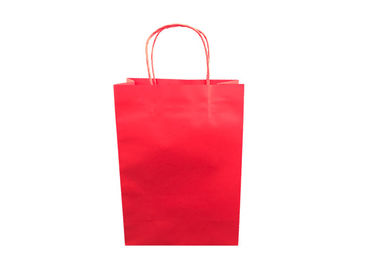 Red Eco Paper Packaging , Biodegradable Shopping Bags Customized Size